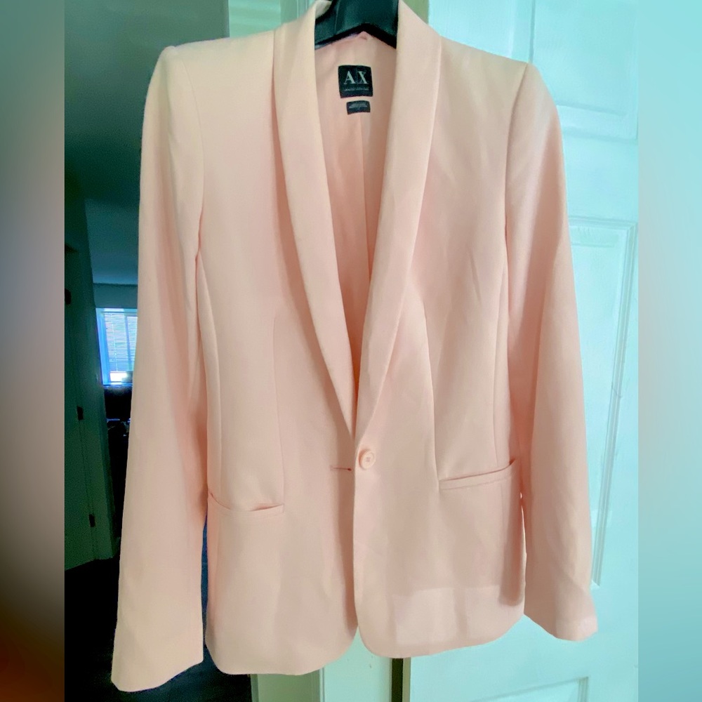 Armani Exchange 🌸 A|X Pastel Pink Blazer - Size 2